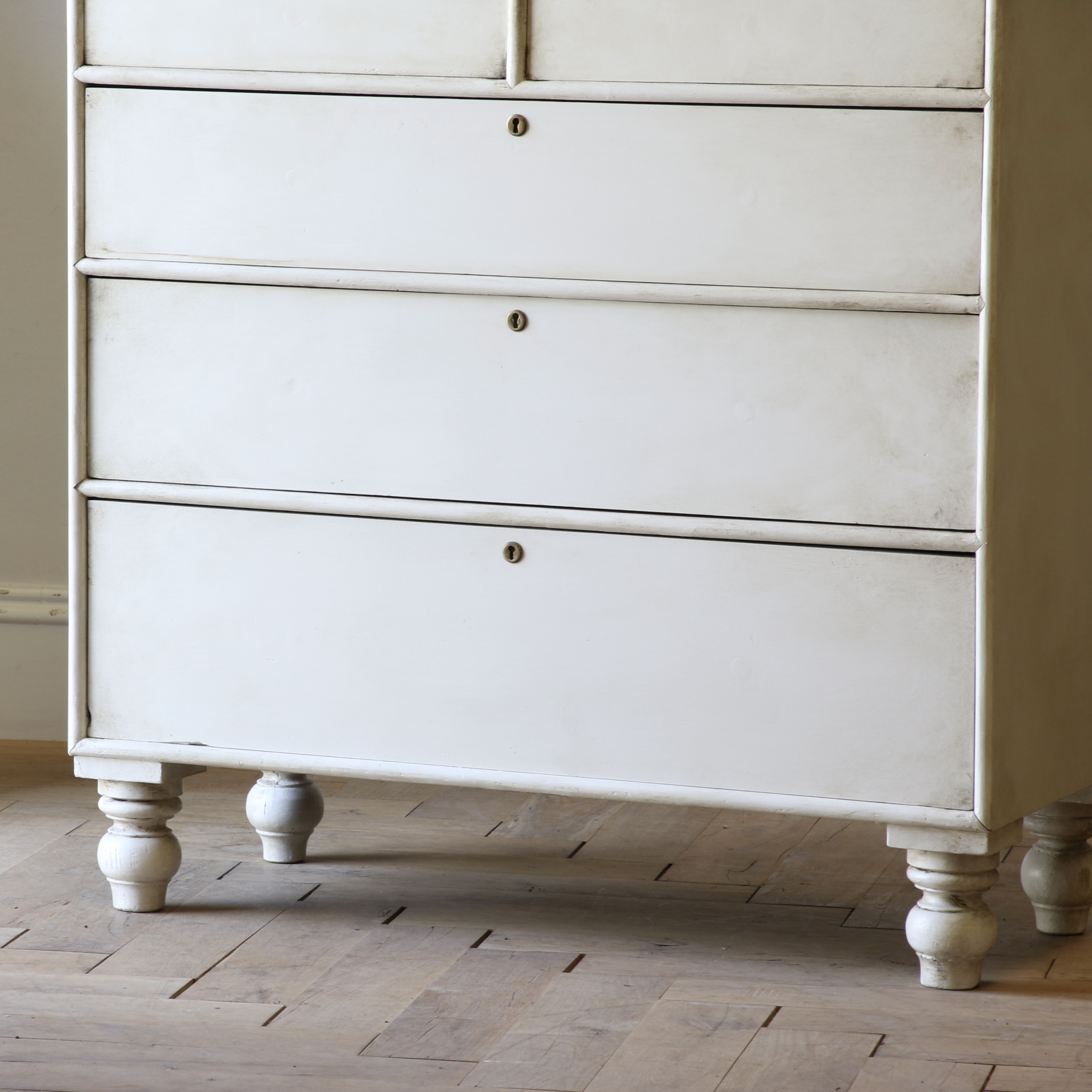 An English Painted Chest of Drawers